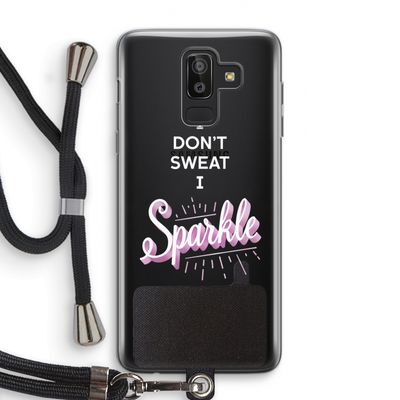 Sparkle quote: Samsung Galaxy J8 (2018) Transparant Hoesje met koord