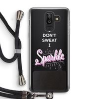 Sparkle quote: Samsung Galaxy J8 (2018) Transparant Hoesje met koord