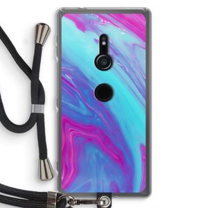 Zweverige regenboog: Sony Xperia XZ2 Transparant Hoesje met koord