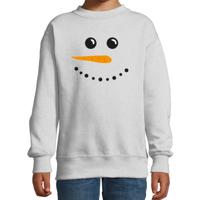 Sneeuwpop foute Kerstsweater - Kersttrui - grijs - voor kinderen - lange mouwen