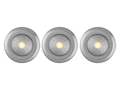 LIVARNO Set van 3 LED-lampen (Zilver) LIVARNO Set van 3 LED-lampen (Zilver)