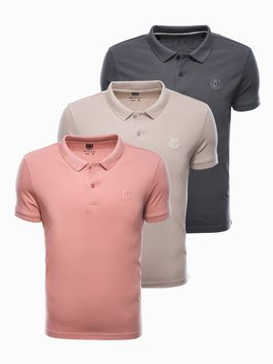 Poloshirt heren - Z28 - V3 - 3-pak