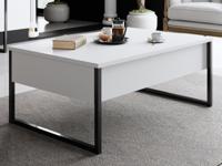 Salontafel LUXANA 90 cm wit/zwart