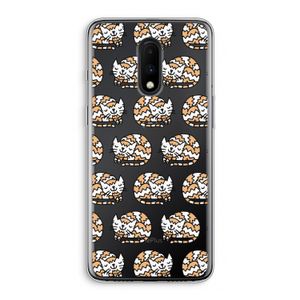 Slapende poes: OnePlus 7 Transparant Hoesje