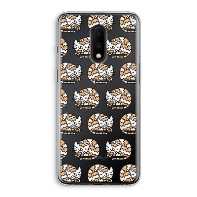 Slapende poes: OnePlus 7 Transparant Hoesje