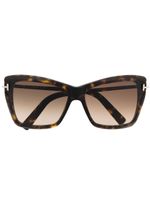 TOM FORD Eyewear lunettes de soleil Leah à monture papillon - Marron - thumbnail