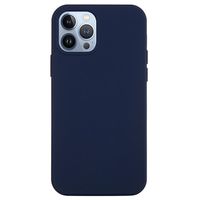 iPhone 14 Pro Liquid Siliconen Hoesje - Middernacht Blauw