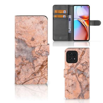 Motorola Edge 40 Pro | Bookcase | Marmer Oranje