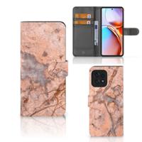Motorola Edge 40 Pro | Bookcase | Marmer Oranje