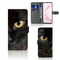 Samsung Note 10 Lite | Telefoonhoesje | Met pasjeshouder | Zwarte Kat