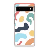 Memphis Shapes Blue: Google Pixel 6 Transparant Hoesje