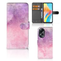 Hoesje OPPO A58 4G Pink Purple Paint | Portemonnee hoesje