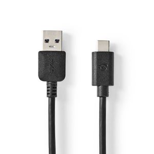 Nedis USB-Kabel | USB 3.2 Gen 2 | USB-A Male naar USB-C Male | 10 Gbps | 1 m | 1 stuks - CCGW61650BK10 CCGW61650BK10