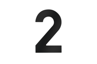 Metafranc Huisnummer 2 120Mm Zwart - WU0424617 Metafranc Huisnummer 2 120Mm Zwart - WU0424617