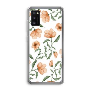 Peachy flowers: Samsung Galaxy A41 Transparant Hoesje