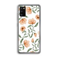 Peachy flowers: Samsung Galaxy A41 Transparant Hoesje