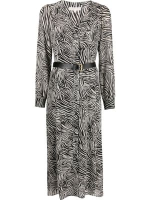Michael Michael Kors robe à imprimé zébré - Noir