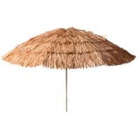 Pro Beach Strand / tuin Parasol Hawaii - D170 cm - lichtbruin - kantelbaar/opvouwbaar - verstelbaar