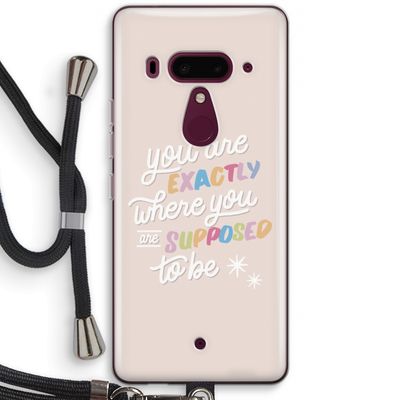 Right Place: HTC U12+ Transparant Hoesje met koord