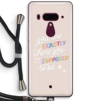 Right Place: HTC U12+ Transparant Hoesje met koord