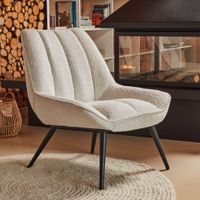 Kave Home Fauteuil Marlina Bouclé - Wit