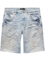 Purple Brand short en jean à patch logo - Bleu - thumbnail