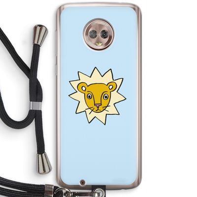 Kleine leeuw: Motorola Moto G6 Transparant Hoesje met koord