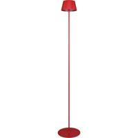 LED Vloerlamp - Trion Uraz - 1.5W - Warm Wit 3000K - Spatwaterdicht IP44 - USB Oplaadbaar - Rond - Rood - Metaal