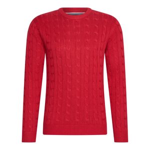 Cable Pullover Rood