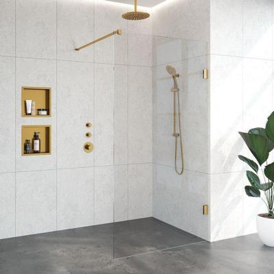BRAUER Void inloopdouche helder glas 110x200 incl. glascoating PVD goud geborsteld GS-VOI1H110200GG