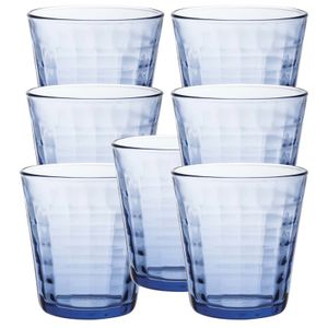 20x Drinkglazen/waterglazen blauw 275 ml Prisme