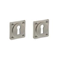 Intersteel Rozetten met vierkant sleutelgat basic - nikkel mat