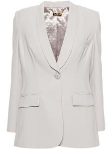 Elisabetta Franchi blazer en crêpe à col châle - Gris