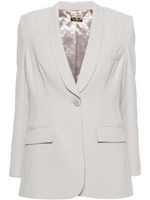 Elisabetta Franchi blazer en crêpe à col châle - Gris