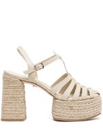 Dee Ocleppo espadrilles Tulum 115 mm en cuir - Tons neutres - thumbnail