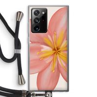 Pink Ellila Flower: Samsung Galaxy Note 20 Ultra / Note 20 Ultra 5G Transparant Hoesje met koord