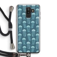 Kwallie: Samsung Galaxy J8 (2018) Transparant Hoesje met koord
