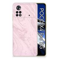Xiaomi Poco X4 Pro 5G | TPU | Siliconen hoesje | Marble Pink - Origineel Cadeau Vriendin