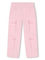 Marc Jacobs Kids pantalon cargo à patch logo - Rose - thumbnail