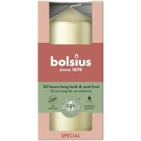 Bolsius stompkaars 6x12 cm metallic silver