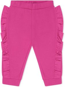 Balmain Kids pantalon de jogging à volants - Rose