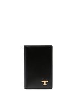 Tod's portefeuille en cuir à plaque logo - Noir