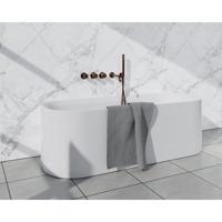 Fortifura Nebbio Badcombinatie-set - thermostaatkraan - inbouwdeel - 2x uitbreiding inbouwdeel - wandaansluitbocht - gladde doucheslang - staaf handdouche - uitloop - geborsteld koper SW1183069 2x SW1183076 2x SW1183082 SW970045 SW799