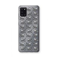 Zwarte poes: Samsung Galaxy A31 Transparant Hoesje