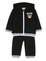 Moschino Kids survêtement en coton à logo brodé - Noir - thumbnail