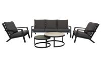 Qopps Atlanta loungeset 3-zits 2 loungestoelen met Sprog tafel set