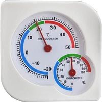 Thermometer/Hygrometer Analoog - Binnen en Buiten – Wit - thumbnail