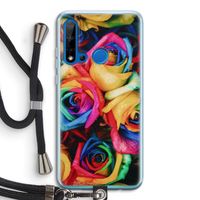 Neon bloemen: Huawei P20 Lite (2019) Transparant Hoesje met koord