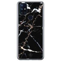OnePlus Nord N10 5G siliconen hoesje - Marmer zwart - thumbnail