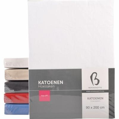 Bonnanotte Bonnanotte Hoeslaken Katoen Licht grijs 180x200